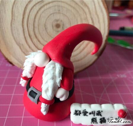 圣诞老人的彩泥橡皮泥制作教程图解4