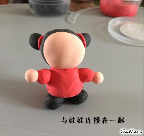 新年福娃娃小玩偶的彩泥橡皮泥制作教程图解图片7