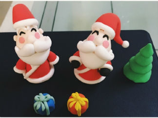 圣诞老人玩偶的彩泥橡皮泥制作教程图解