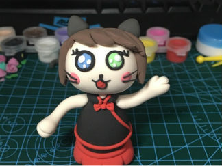 小女孩人偶的彩泥橡皮泥制作教程图解