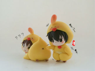 小黄鸡仔帽衫人偶的彩泥橡皮泥制作教程图