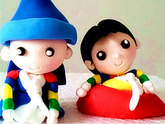 韩国版的拜年小萌娃的彩泥橡皮泥制作教程