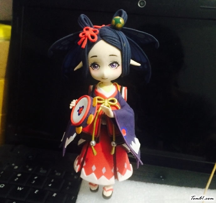 蝴蝶精人偶的彩泥橡皮泥制作教程图解