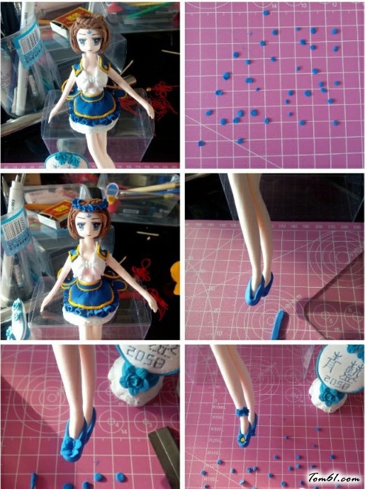 小女孩的彩泥橡皮泥制作教程图解3图片7