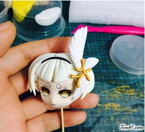 阴阳师童男的彩泥橡皮泥制作教程图解图片10