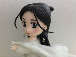 青丘白浅人偶的彩泥橡皮泥制作教程图解