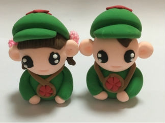 情侣人偶的彩泥橡皮泥制作教程图解