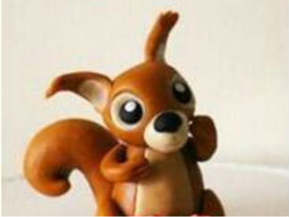 松鼠的彩泥橡皮泥制作教程图解