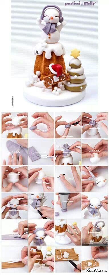 雪人的彩泥橡皮泥制作教程图解3 图片1