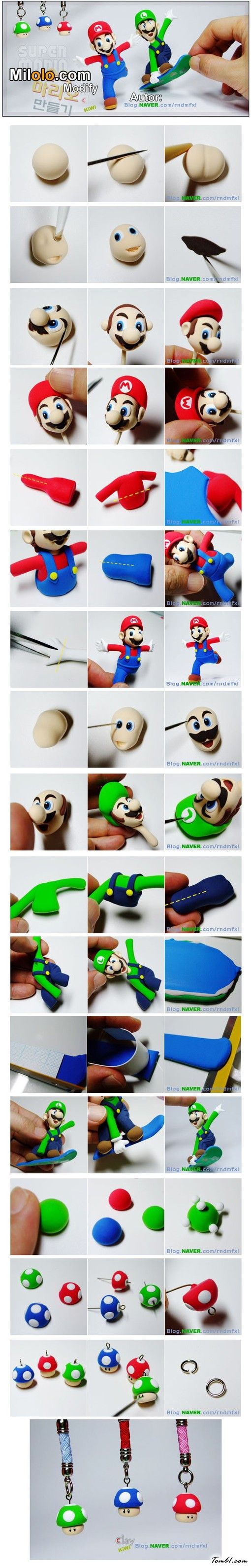 超级玛丽兄弟的彩泥橡皮泥制作教程图解  图片1