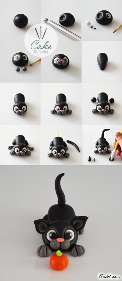 黑猫的彩泥橡皮泥制作教程图解  图片1