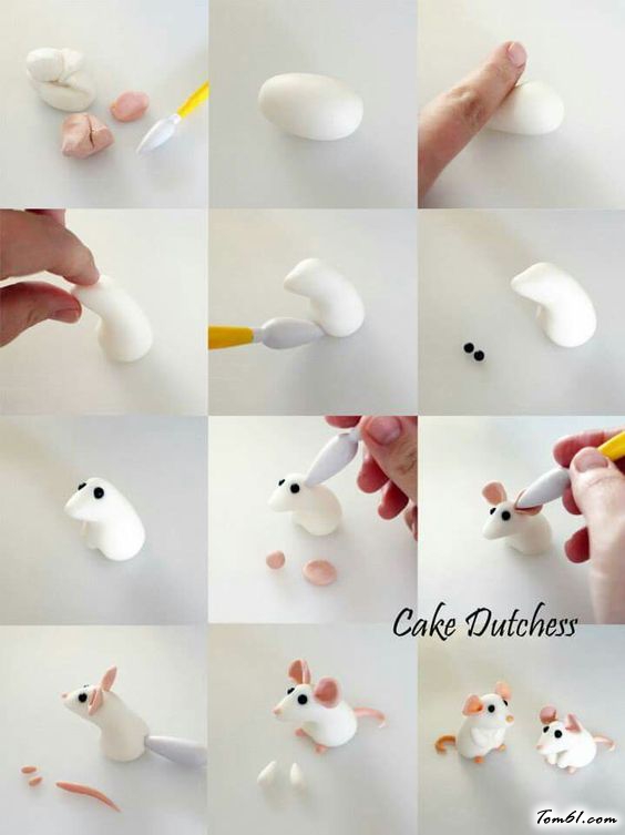 白鼠的彩泥橡皮泥制作教程图解  图片1