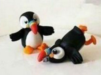 企鹅的彩泥橡皮泥制作教程图解6