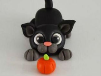 黑猫的彩泥橡皮泥制作教程图解