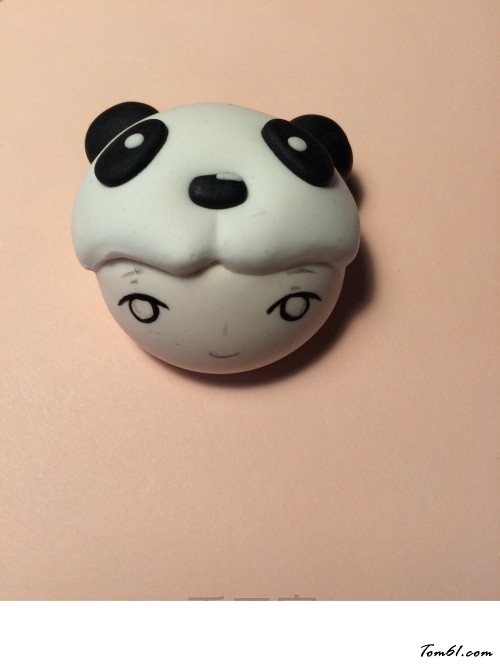 的彩泥橡皮泥制作教程图解熊猫娃娃胸针图片5