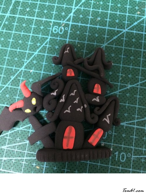 万圣节小女孩的彩泥橡皮泥制作教程图解图片29