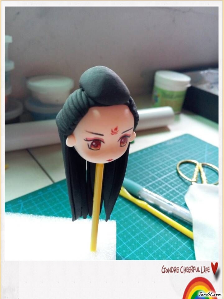 妖神花千骨的彩泥橡皮泥制作教程图解图片6