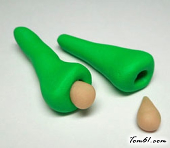 圣诞小精灵矮人的彩泥橡皮泥制作教程图解图片6 圣诞小精灵矮人的彩泥橡皮泥制作教程图解图片6