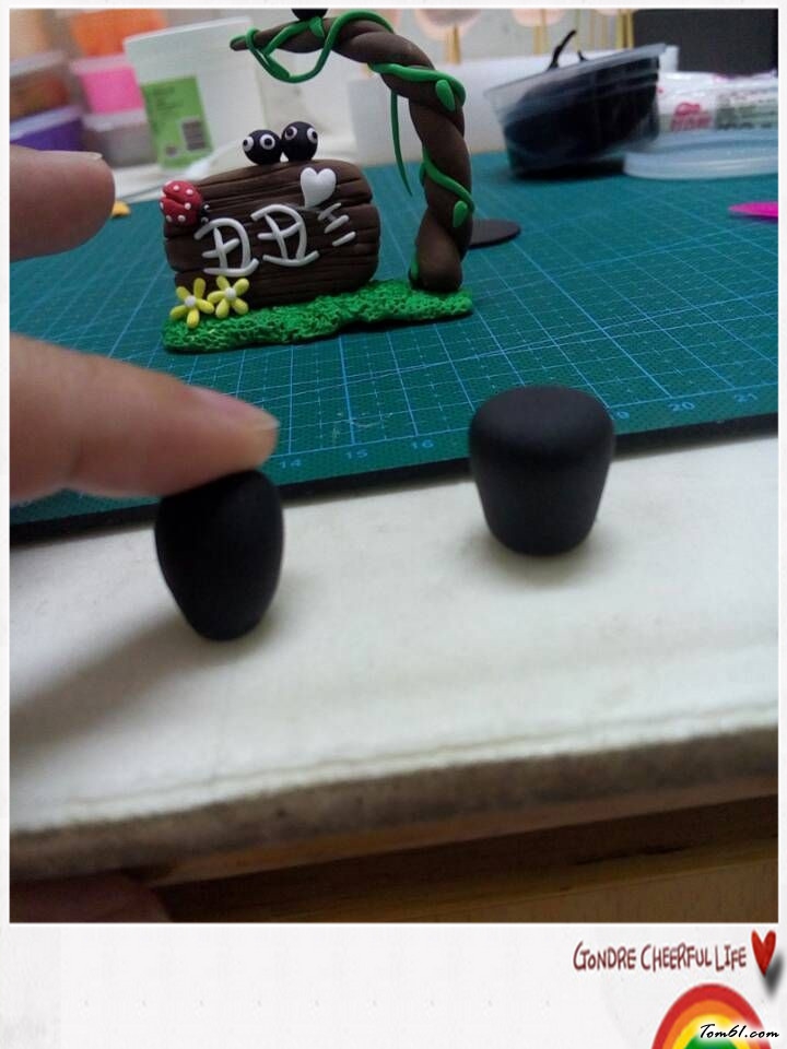 黑执事的彩泥橡皮泥制作教程图解图片6