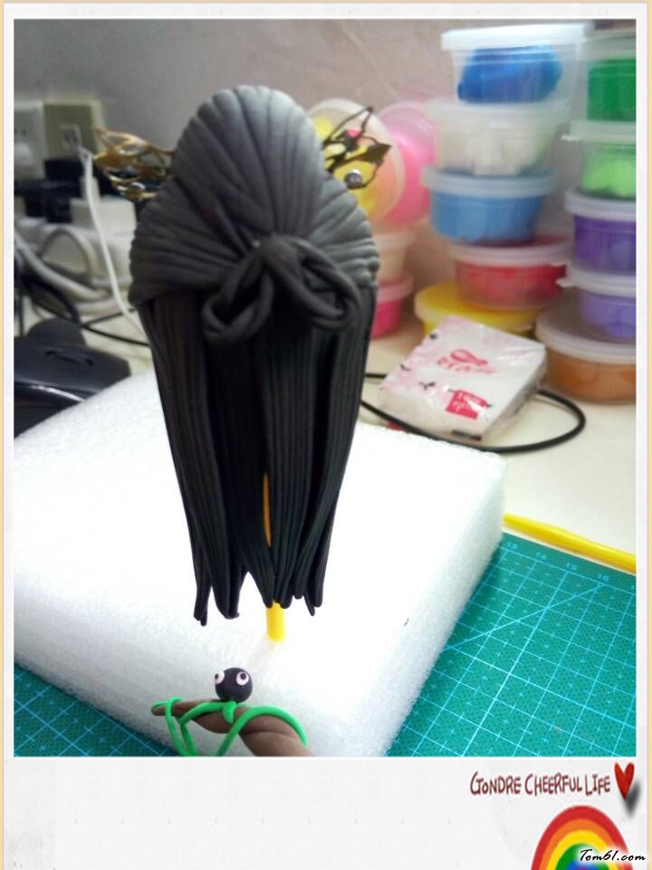 妖神花千骨的彩泥橡皮泥制作教程图解图片15