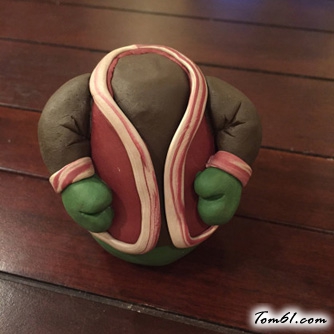 麻花辫胡子的圣诞老人的彩泥橡皮泥制作教程图解图片10 麻花辫胡子的圣诞老人的彩泥橡皮泥制作教程图解图片10