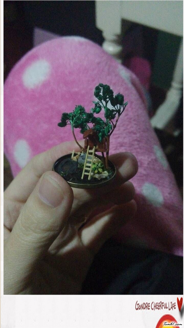 小树屋吊瓶的彩泥橡皮泥制作教程图解图片22