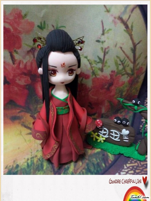 妖神花千骨的彩泥橡皮泥制作教程图解