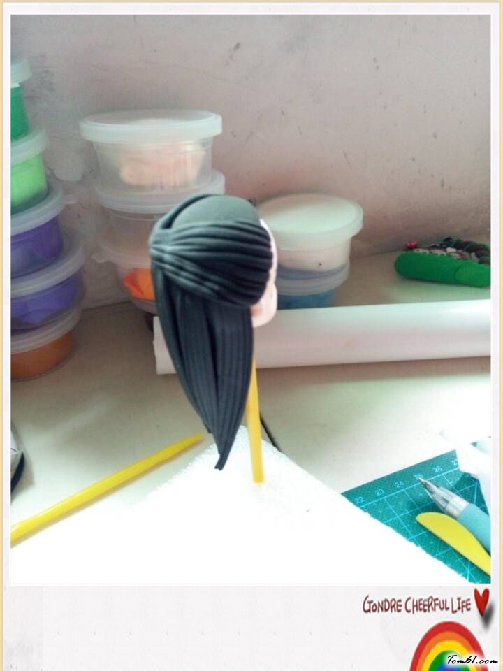 妖神花千骨的彩泥橡皮泥制作教程图解图片4
