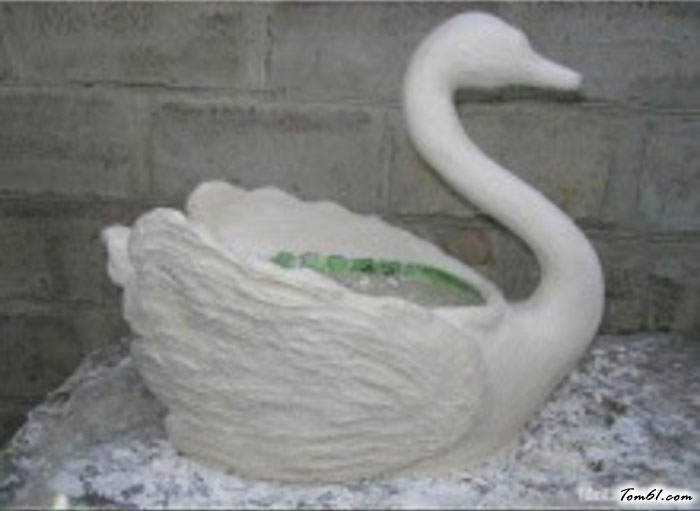 小天鹅花盆的彩泥橡皮泥制作教程图解图片8