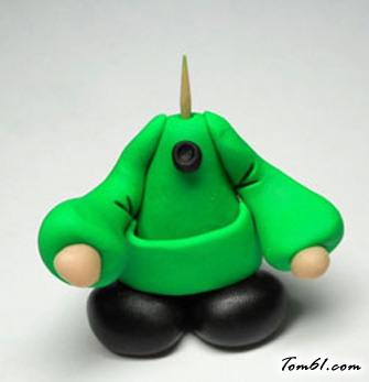 圣诞小精灵矮人的彩泥橡皮泥制作教程图解图片7 圣诞小精灵矮人的彩泥橡皮泥制作教程图解图片7