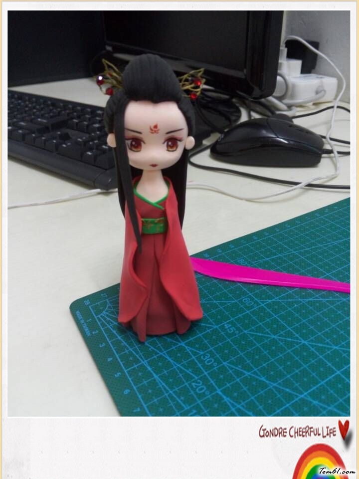 妖神花千骨的彩泥橡皮泥制作教程图解图片23