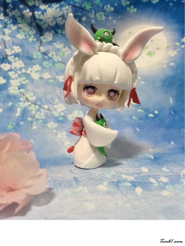 阴阳师小山兔的彩泥橡皮泥制作教程图解第