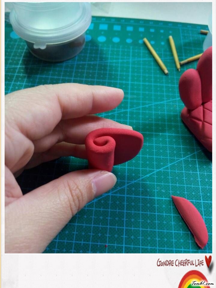 复古沙发的彩泥橡皮泥制作教程图解图片12
