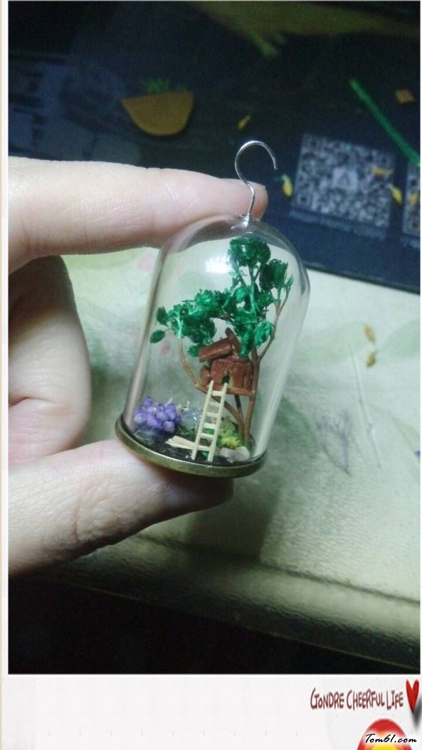 小树屋吊瓶的彩泥橡皮泥制作教程图解
