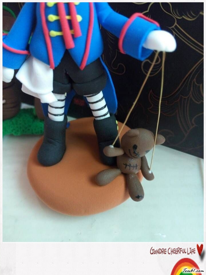 黑执事的彩泥橡皮泥制作教程图解图片35