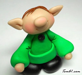 圣诞小精灵矮人的彩泥橡皮泥制作教程图解图片9 圣诞小精灵矮人的彩泥橡皮泥制作教程图解图片9