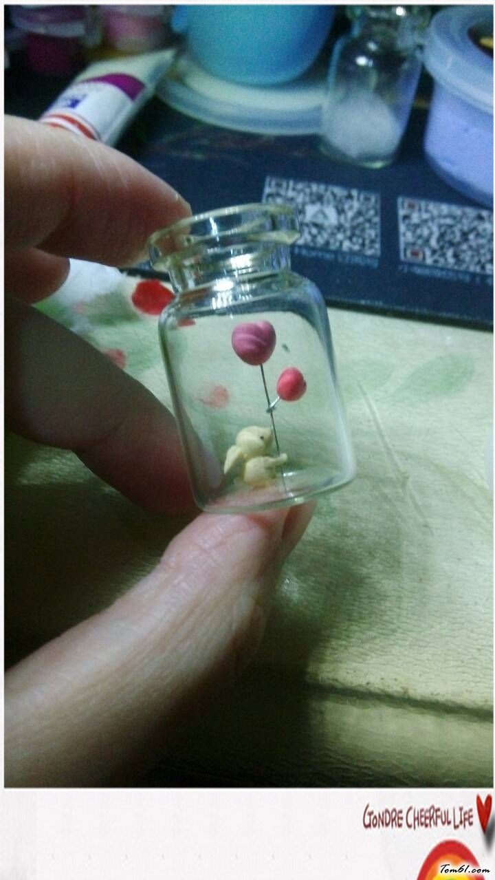 瓶子兔子拿气球的彩泥橡皮泥制作教程图解图片2