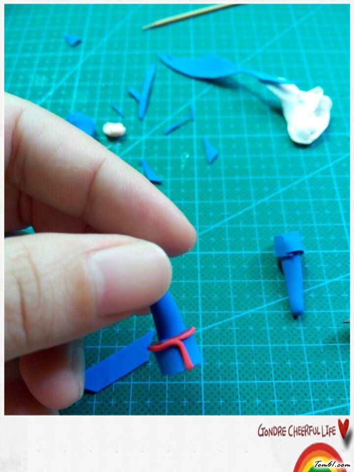 黑执事的彩泥橡皮泥制作教程图解图片26