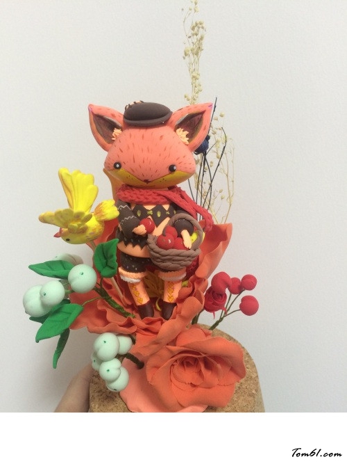 狐狸摆件的彩泥橡皮泥制作教程图解图片19