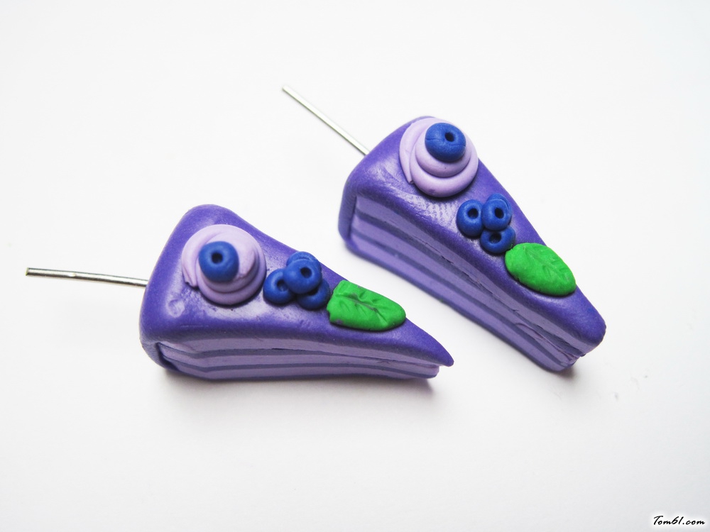 蓝莓蛋糕小吊坠的彩泥橡皮泥制作教程图解图片21 蓝莓蛋糕小吊坠的彩泥橡皮泥制作教程图解图片21