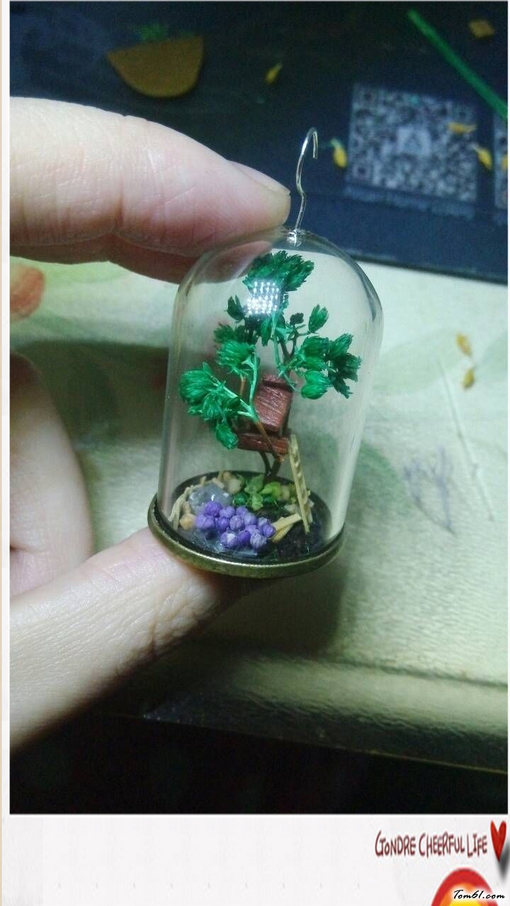 小树屋吊瓶的彩泥橡皮泥制作教程图解图片28