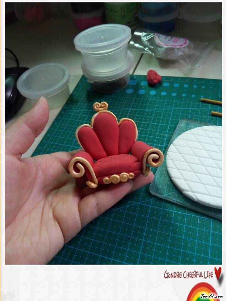 复古沙发的彩泥橡皮泥制作教程图解图片19