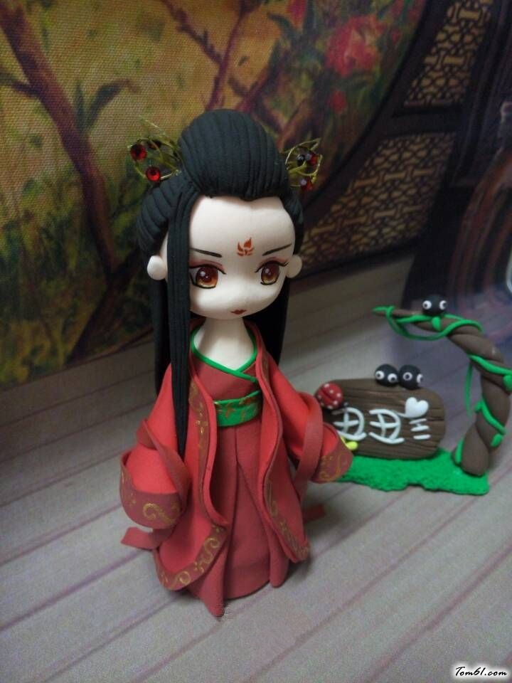 妖神花千骨的彩泥橡皮泥制作教程图解图片26