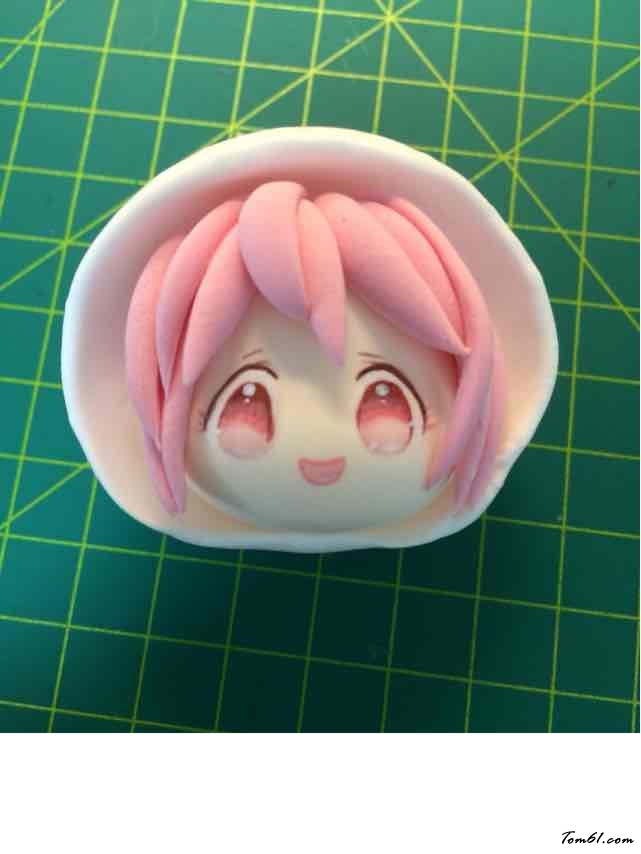 樱花初音人偶的彩泥橡皮泥制作教程图解图片12