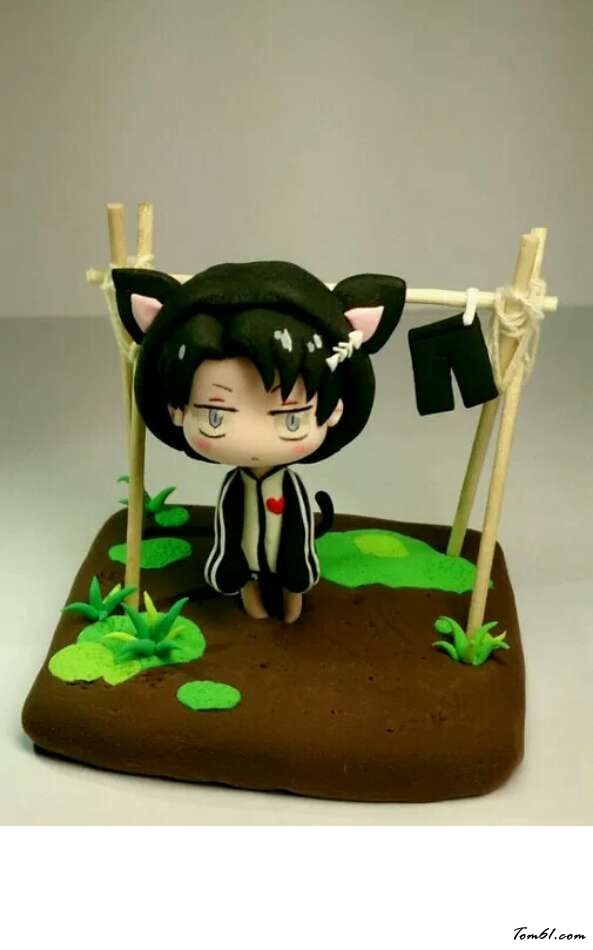 喵化兵长小人偶的彩泥橡皮泥制作教程图解图片3 喵化兵长小人偶的彩泥橡皮泥制作教程图解图片3