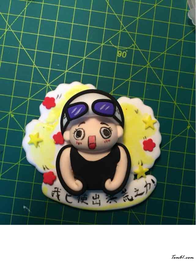 傅园慧人偶的彩泥橡皮泥制作教程图解图片13