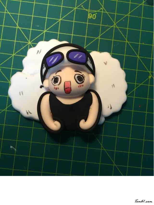 傅园慧人偶的彩泥橡皮泥制作教程图解图片10