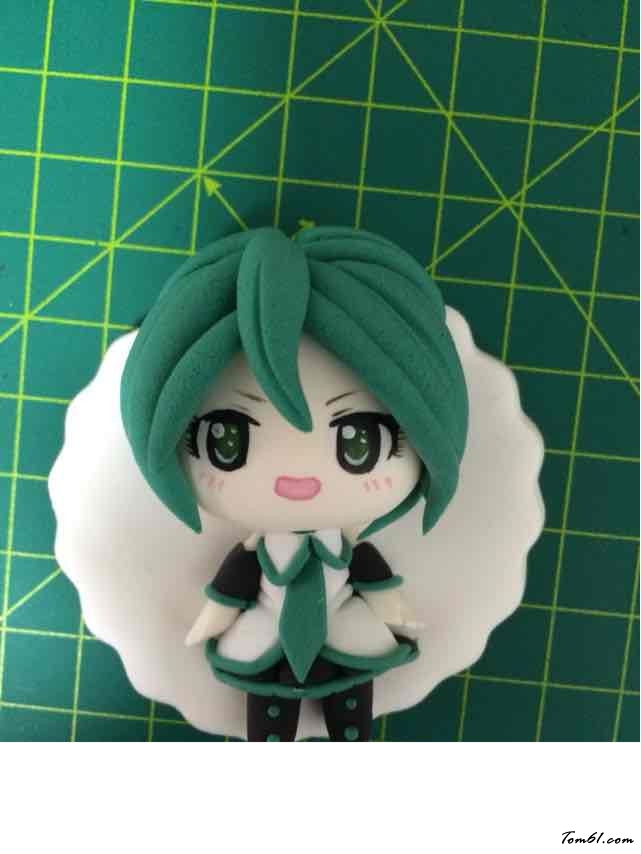 初音冰箱贴的彩泥橡皮泥制作教程图解图片12 初音冰箱贴的彩泥橡皮泥制作教程图解图片12