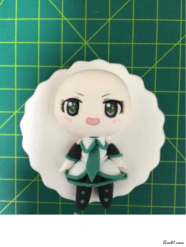 初音冰箱贴的彩泥橡皮泥制作教程图解图片9 初音冰箱贴的彩泥橡皮泥制作教程图解图片9