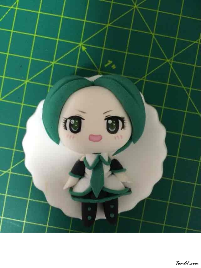 初音冰箱贴的彩泥橡皮泥制作教程图解图片11 初音冰箱贴的彩泥橡皮泥制作教程图解图片11